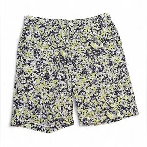 Attack Life by Greg Norman White Yellow and Black Swim Trunks Size 34